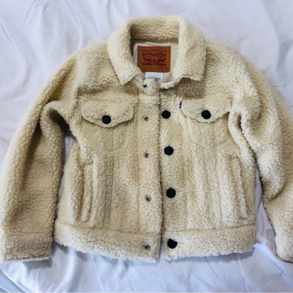 Levi's Kids Off-White Sherpa Jacket